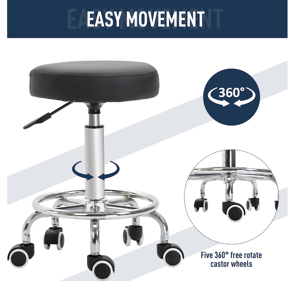 Image 947304_ALTMORE12.jpg, Product 947-304 / Price $104.99 - $119.99, Vinsetto PU Leather Salon Stool for Massage Tattoo Beauty, Swivel, Grey from Vinsetto on TSC.ca's Home & Garden department