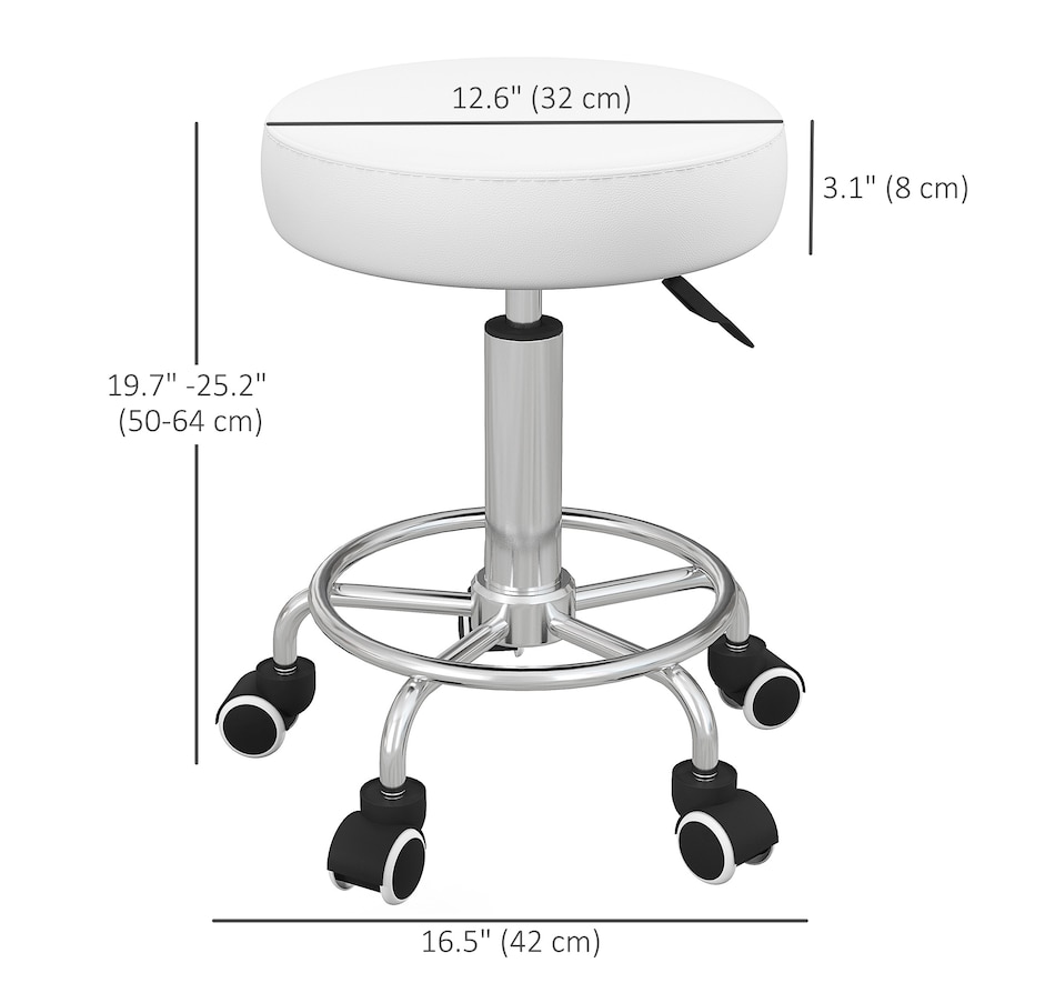 Image 947304_ALTMORE18.jpg, Product 947-304 / Price $104.99 - $119.99, Vinsetto PU Leather Salon Stool for Massage Tattoo Beauty, Swivel, Grey from Vinsetto on TSC.ca's Home & Garden department