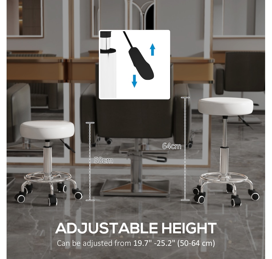 Image 947304_ALTMORE19.jpg, Product 947-304 / Price $104.99 - $119.99, Vinsetto PU Leather Salon Stool for Massage Tattoo Beauty, Swivel, Grey from Vinsetto on TSC.ca's Home & Garden department