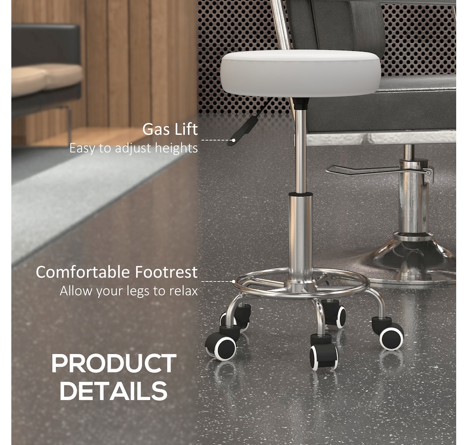 Image 947304_ALTMORE23.jpg, Product 947-304 / Price $104.99 - $119.99, Vinsetto PU Leather Salon Stool for Massage Tattoo Beauty, Swivel, Grey from Vinsetto on TSC.ca's Home & Garden department