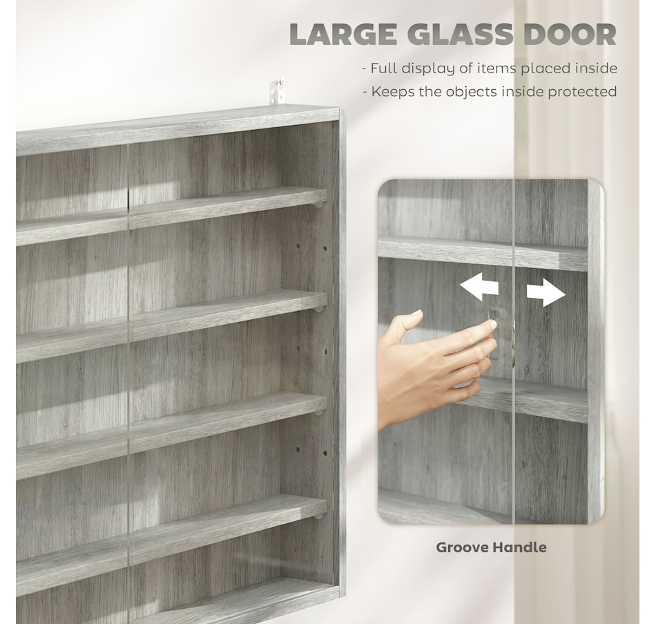 Image 947307_ALTMORE100.jpg, Product 947-307 / Price $84.54 - $99.99, HOMCOM 5-Storey Wall Shelf Display Cabinet, Shot Glass Display Case from HOMCOM on TSC.ca's department