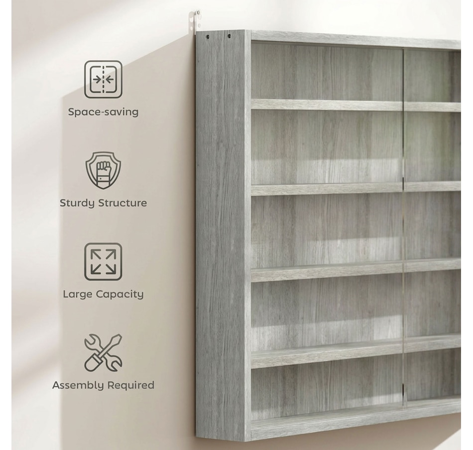 Image 947307_ALTMORE101.jpg, Product 947-307 / Price $84.54 - $99.99, HOMCOM 5-Storey Wall Shelf Display Cabinet, Shot Glass Display Case from HOMCOM on TSC.ca's department