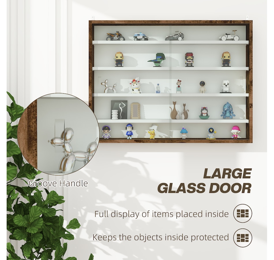 Image 947307_ALTMORE12.jpg, Product 947-307 / Price $84.99 - $99.99, HOMCOM 5-Storey Wall Shelf Display Cabinet, Shot Glass Display Case from HOMCOM on TSC.ca's department
