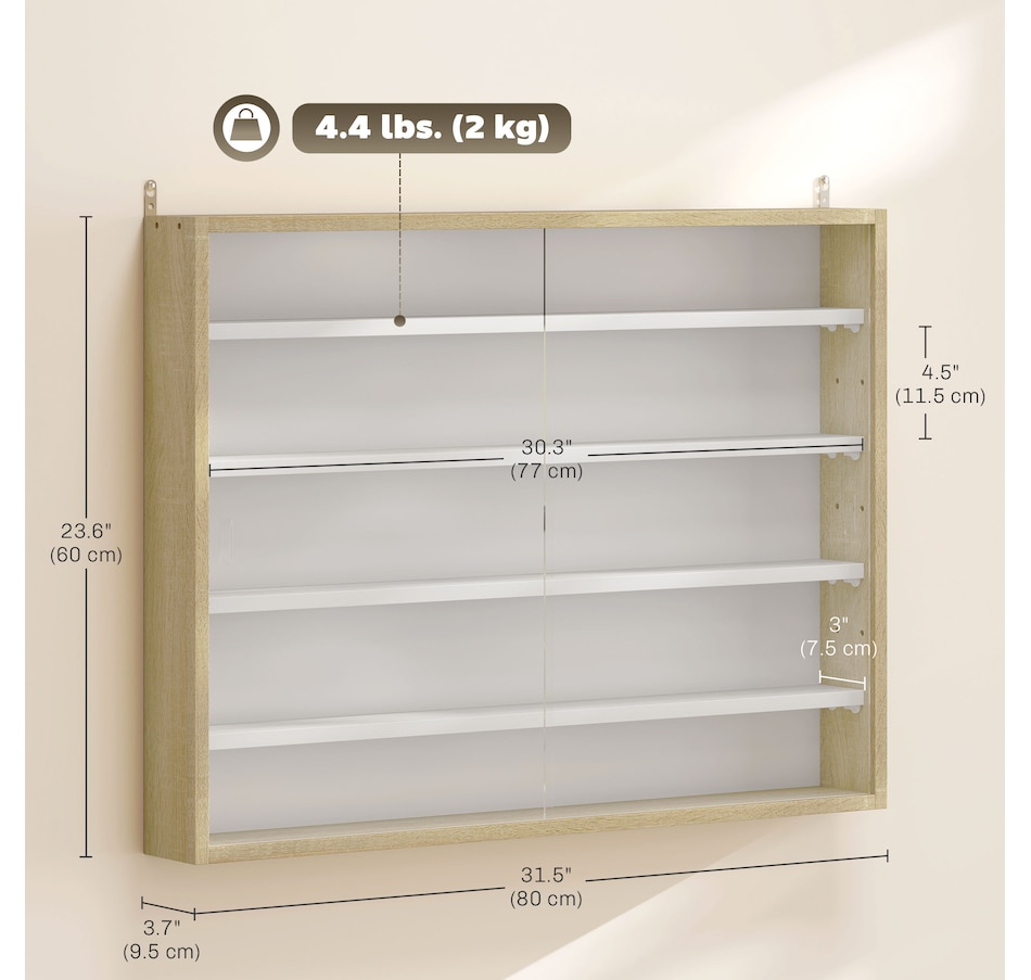 Image 947307_ALTMORE50.jpg, Product 947-307 / Price $84.99 - $99.99, HOMCOM 5-Storey Wall Shelf Display Cabinet, Shot Glass Display Case from HOMCOM on TSC.ca's department