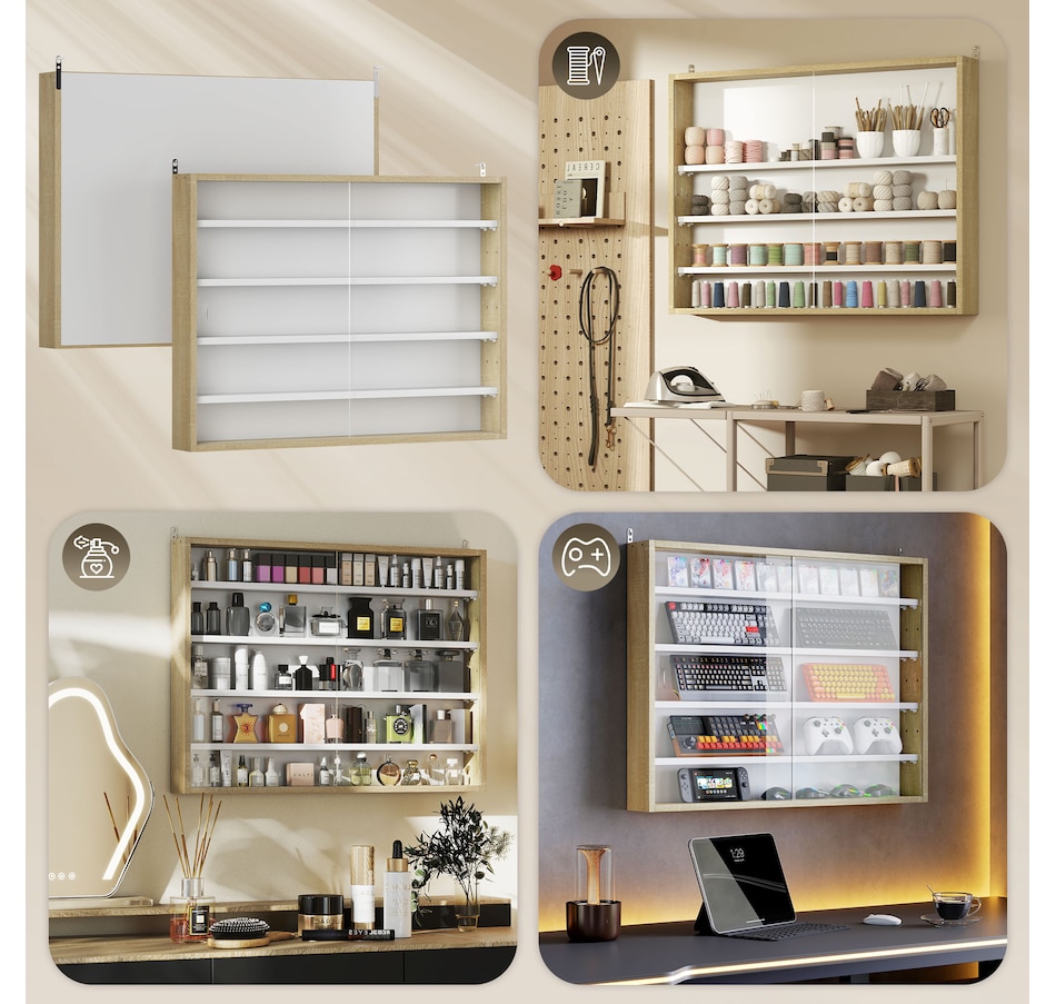 Image 947307_ALTMORE54.jpg, Product 947-307 / Price $84.99 - $99.99, HOMCOM 5-Storey Wall Shelf Display Cabinet, Shot Glass Display Case from HOMCOM on TSC.ca's department