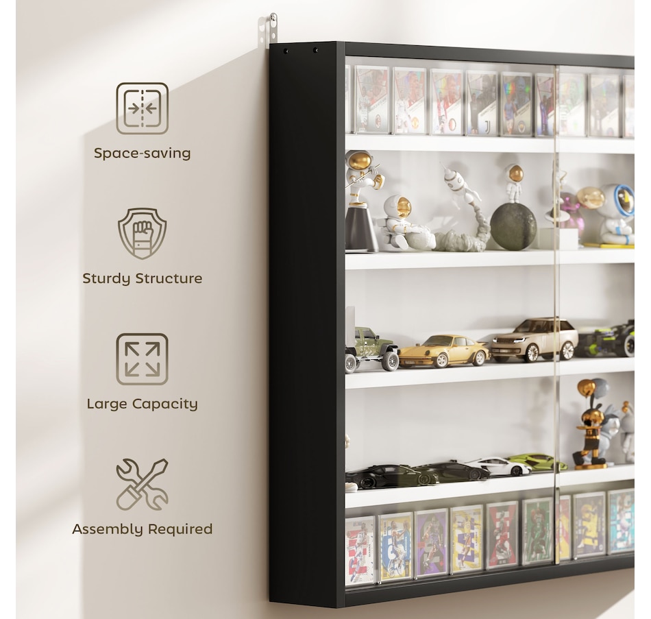 Image 947307_ALTMORE62.jpg, Product 947-307 / Price $84.99 - $99.99, HOMCOM 5-Storey Wall Shelf Display Cabinet, Shot Glass Display Case from HOMCOM on TSC.ca's department