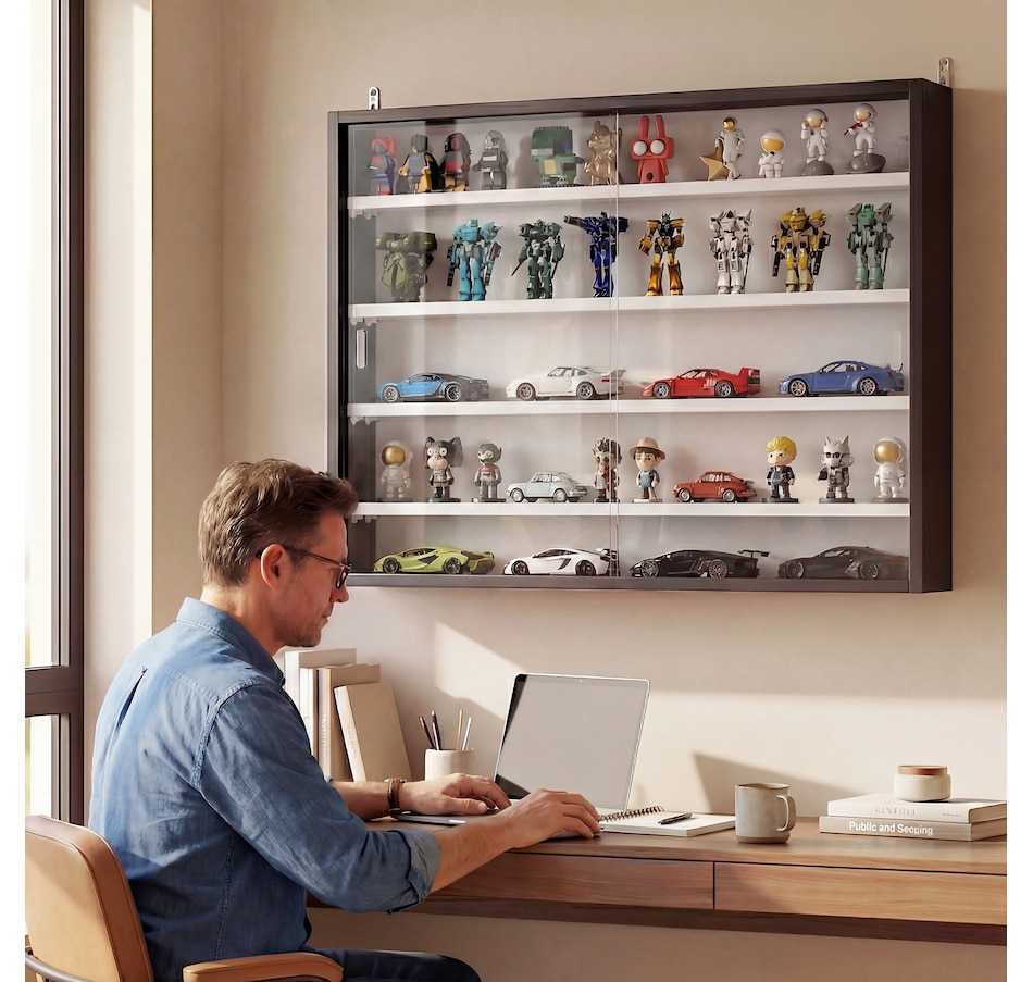 Image 947307_ALTMORE65.jpg, Product 947-307 / Price $84.99 - $99.99, HOMCOM 5-Storey Wall Shelf Display Cabinet, Shot Glass Display Case from HOMCOM on TSC.ca's department