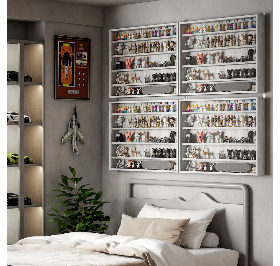 Image 947307_ALTMORE66.jpg, Product 947-307 / Price $84.99 - $99.99, HOMCOM 5-Storey Wall Shelf Display Cabinet, Shot Glass Display Case from HOMCOM on TSC.ca's department