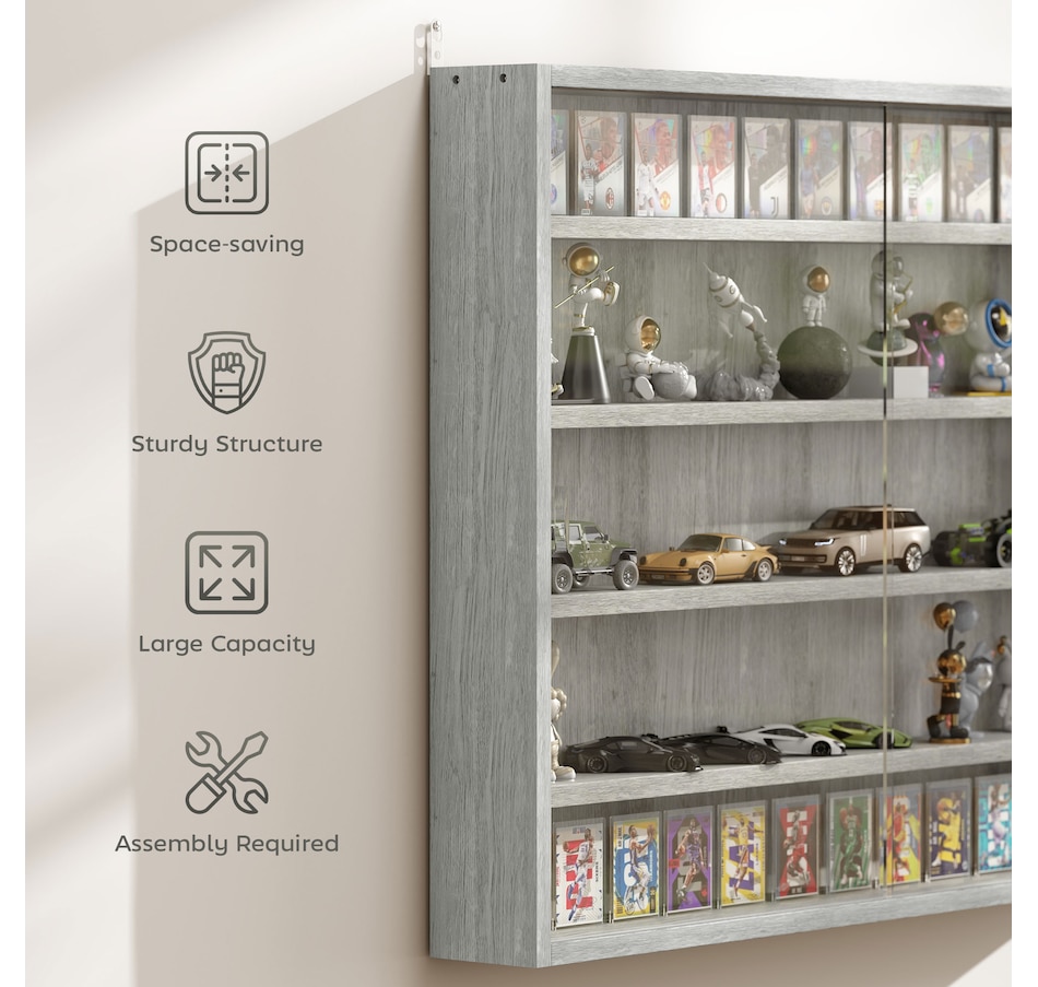 Image 947307_ALTMORE70.jpg, Product 947-307 / Price $84.99 - $99.99, HOMCOM 5-Storey Wall Shelf Display Cabinet, Shot Glass Display Case from HOMCOM on TSC.ca's department