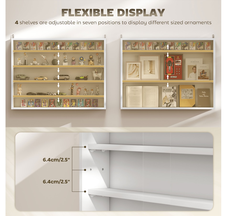 Image 947307_ALTMORE76.jpg, Product 947-307 / Price $84.99 - $99.99, HOMCOM 5-Storey Wall Shelf Display Cabinet, Shot Glass Display Case from HOMCOM on TSC.ca's department