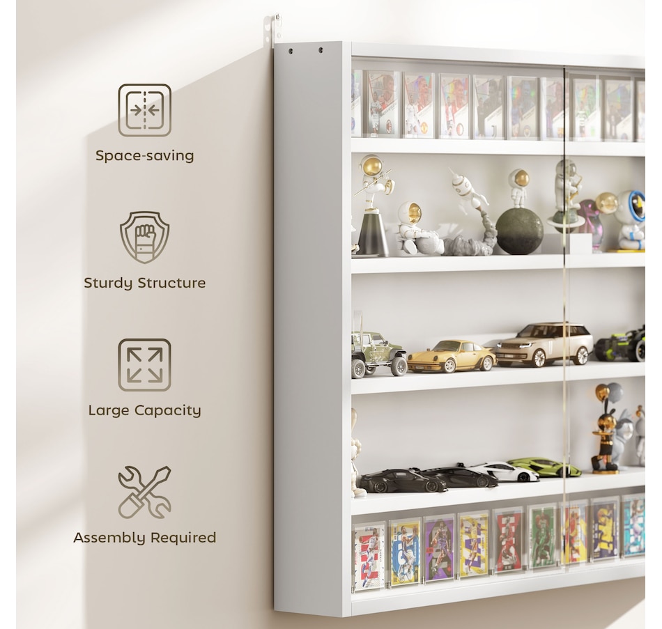 Image 947307_ALTMORE78.jpg, Product 947-307 / Price $84.99 - $99.99, HOMCOM 5-Storey Wall Shelf Display Cabinet, Shot Glass Display Case from HOMCOM on TSC.ca's department