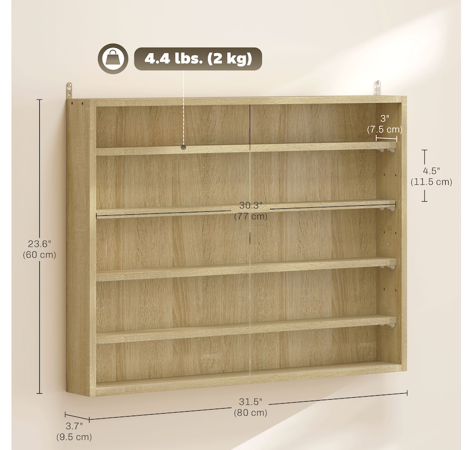 Image 947307_ALTMORE91.jpg, Product 947-307 / Price $84.54 - $99.99, HOMCOM 5-Storey Wall Shelf Display Cabinet, Shot Glass Display Case from HOMCOM on TSC.ca's department