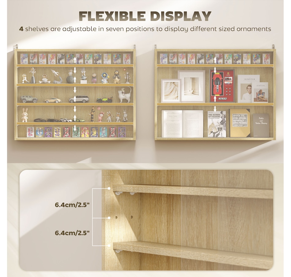 Image 947307_ALTMORE92.jpg, Product 947-307 / Price $84.54 - $99.99, HOMCOM 5-Storey Wall Shelf Display Cabinet, Shot Glass Display Case from HOMCOM on TSC.ca's department