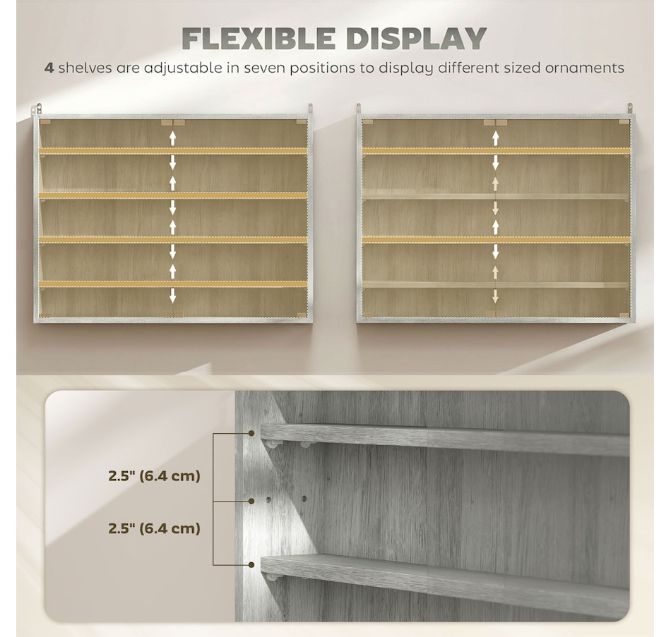 Image 947307_ALTMORE99.jpg, Product 947-307 / Price $84.54 - $99.99, HOMCOM 5-Storey Wall Shelf Display Cabinet, Shot Glass Display Case from HOMCOM on TSC.ca's department