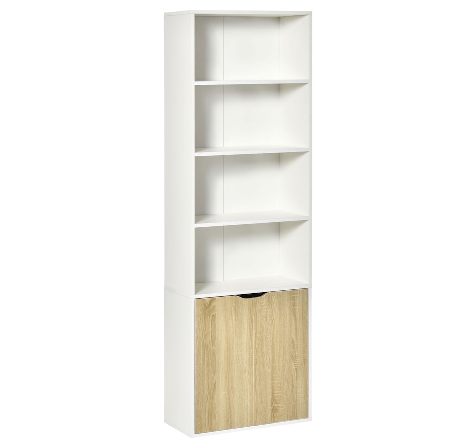 Image 947310_ST01.jpg, Product 947-310 / Price $129.99 - $134.99, HOMCOM 4-Tier Open Bookshelf Home Office Bookcase with Doors for Living Room from HOMCOM on TSC.ca's department