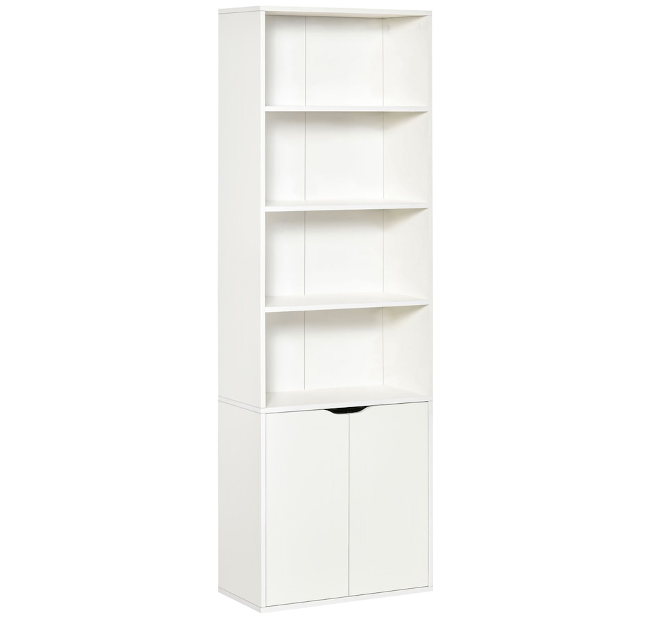 Image 947310_ST02.jpg, Product 947-310 / Price $129.99 - $134.99, HOMCOM 4-Tier Open Bookshelf Home Office Bookcase with Doors for Living Room from HOMCOM on TSC.ca's department