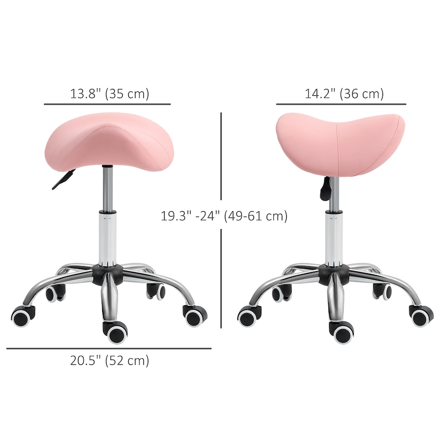 Image 947311_ALTMORE2.jpg, Product 947-311 / Price $64.99, HOMCOM Salon Chair for Spa, Beauty Chair with Swivel Wheels, Pink from HOMCOM on TSC.ca's Home & Garden department