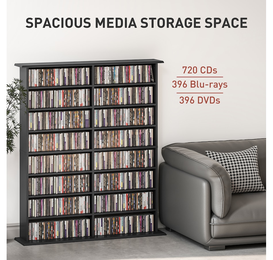 Image 947313_ALTMORE11.jpg, Product 947-313 / Price $189.99, HOMCOM 8-Tier CD Shelf with 16 Compartments from HOMCOM on TSC.ca's department