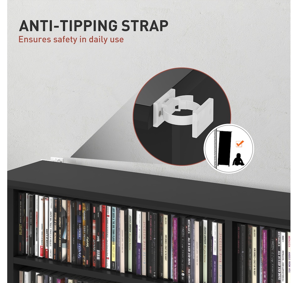 Image 947313_ALTMORE13.jpg, Product 947-313 / Price $189.99, HOMCOM 8-Tier CD Shelf with 16 Compartments from HOMCOM on TSC.ca's department