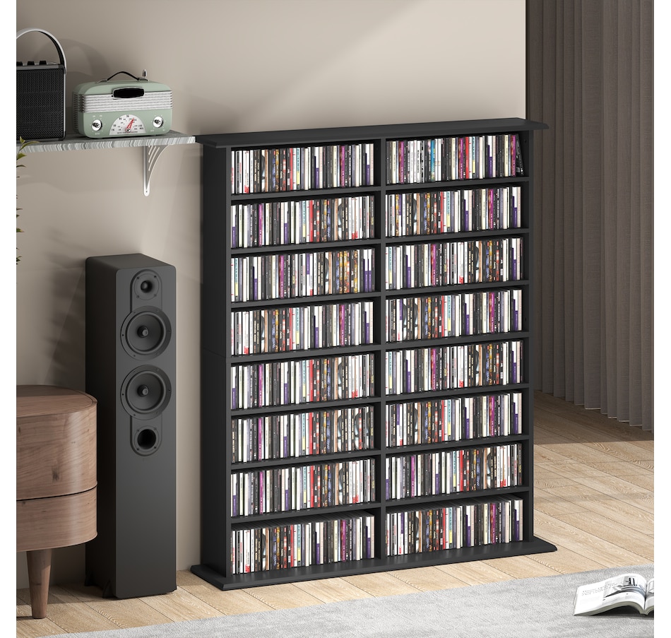 Image 947313_ALTMORE16.jpg, Product 947-313 / Price $189.99, HOMCOM 8-Tier CD Shelf with 16 Compartments from HOMCOM on TSC.ca's department