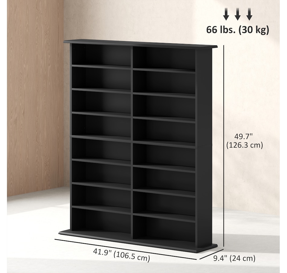 Image 947313_ALTMORE17.jpg, Product 947-313 / Price $189.99, HOMCOM 8-Tier CD Shelf with 16 Compartments from HOMCOM on TSC.ca's department