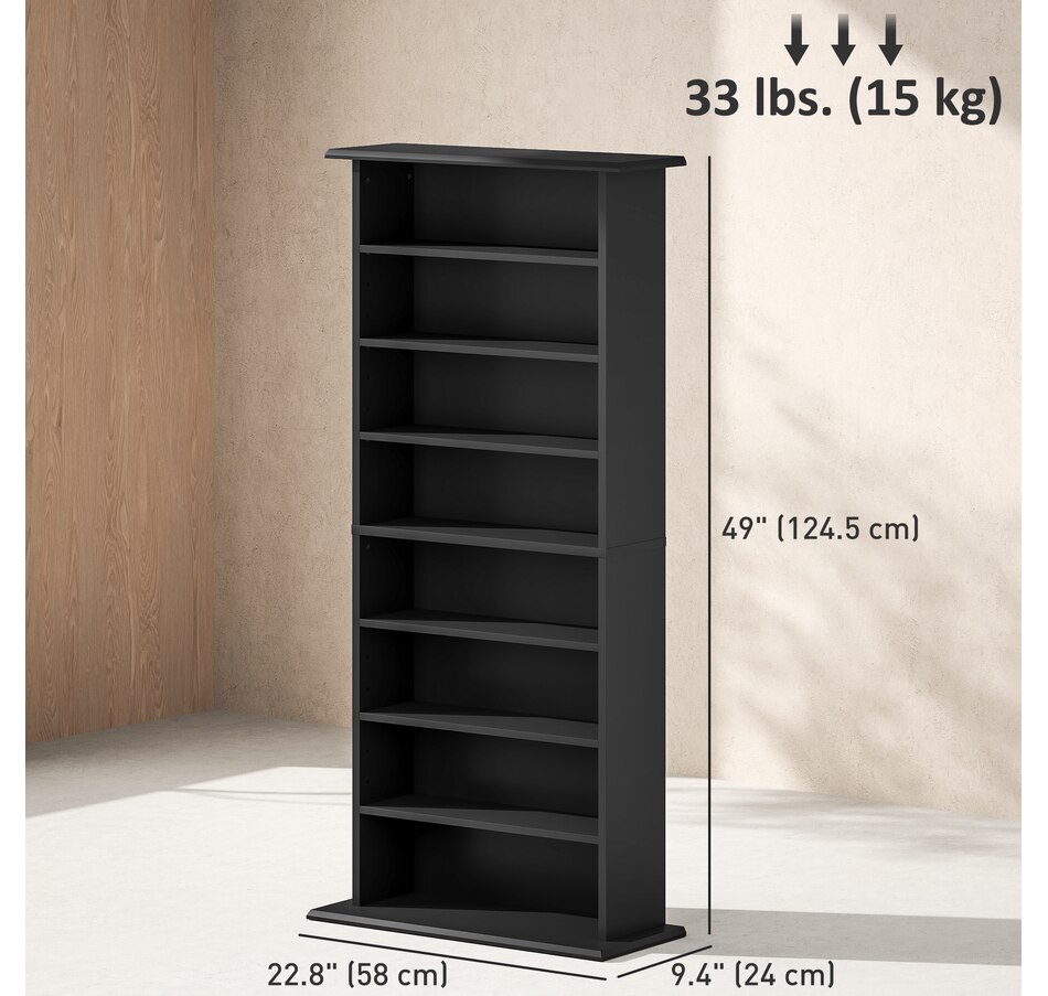 Image 947313_ALTMORE2.jpg, Product 947-313 / Price $189.99, HOMCOM 8-Tier CD Shelf with 16 Compartments from HOMCOM on TSC.ca's department