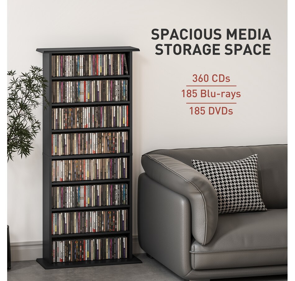 Image 947313_ALTMORE3.jpg, Product 947-313 / Price $189.99, HOMCOM 8-Tier CD Shelf with 16 Compartments from HOMCOM on TSC.ca's department