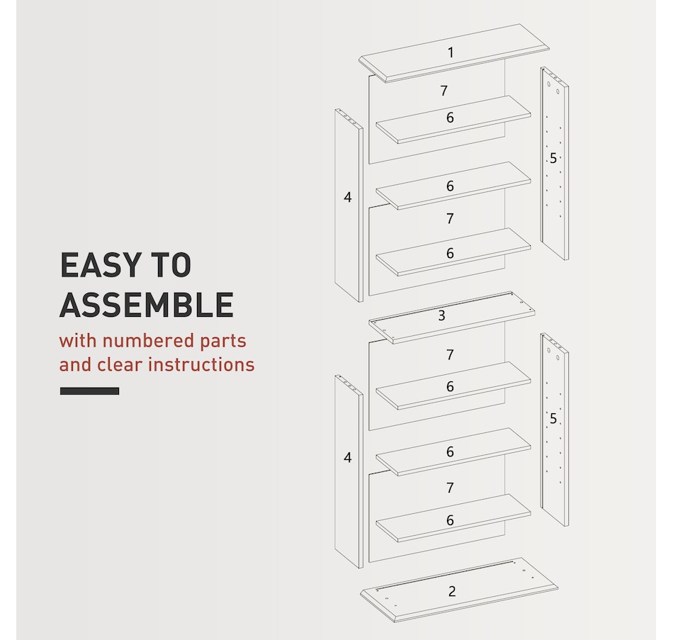 Image 947313_ALTMORE6.jpg, Product 947-313 / Price $189.99, HOMCOM 8-Tier CD Shelf with 16 Compartments from HOMCOM on TSC.ca's department