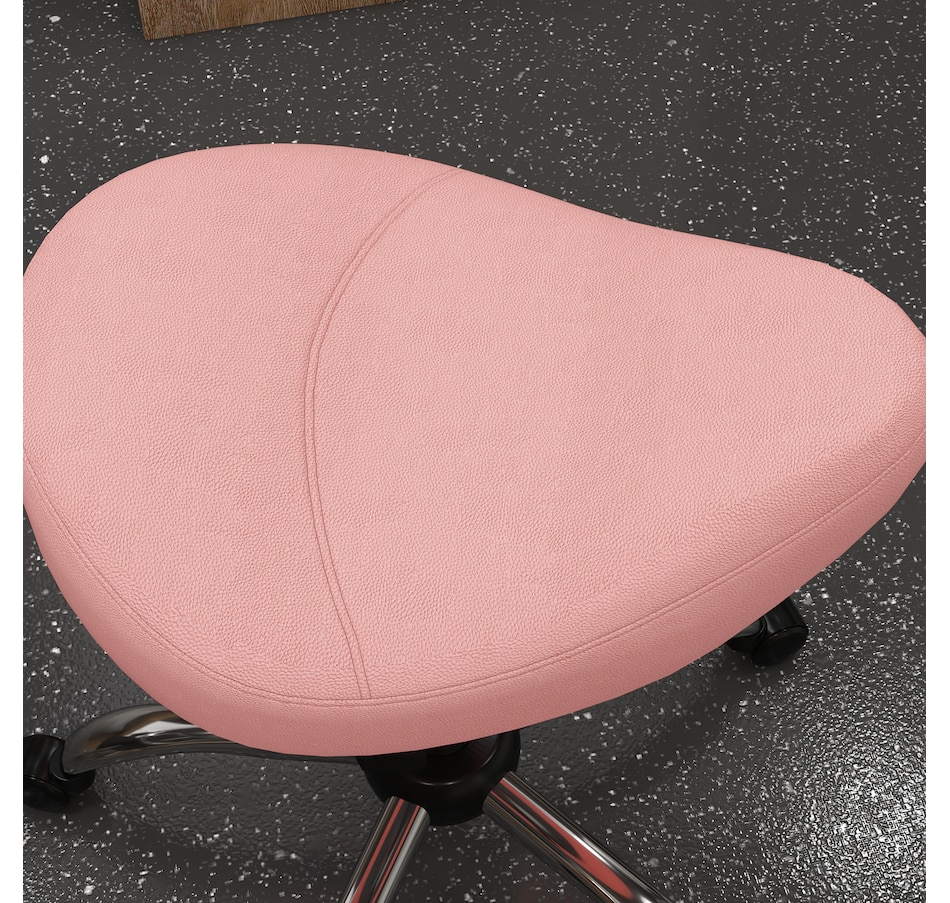Image 947315_ALTMORE31.jpg, Product 947-315 / Price $73.99 - $79.99, HOMCOM PU Leather Saddle Stool Height Adjustable Rolling Salon Chair Grey from HOMCOM on TSC.ca's Home & Garden department