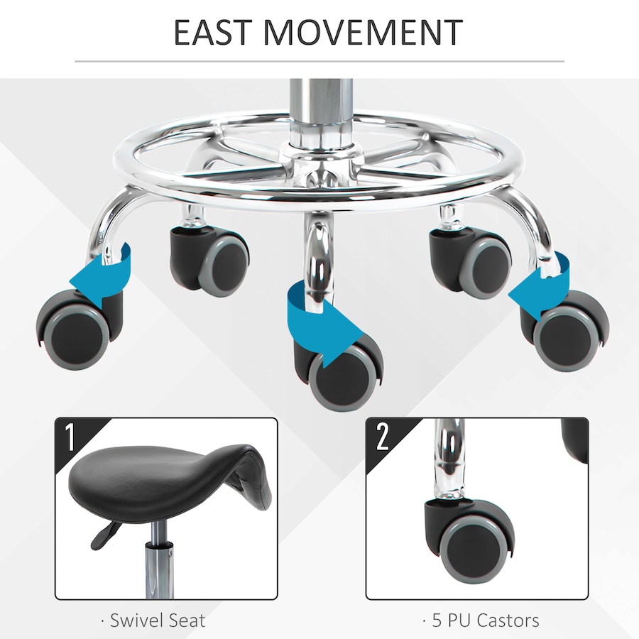 Image 947316_ALTMORE13.jpg, Product 947-316 / Price $64.99, HOMCOM Saddle Stool Adjustable Rolling Salon Chair for Massage Spa from HOMCOM on TSC.ca's Home & Garden department