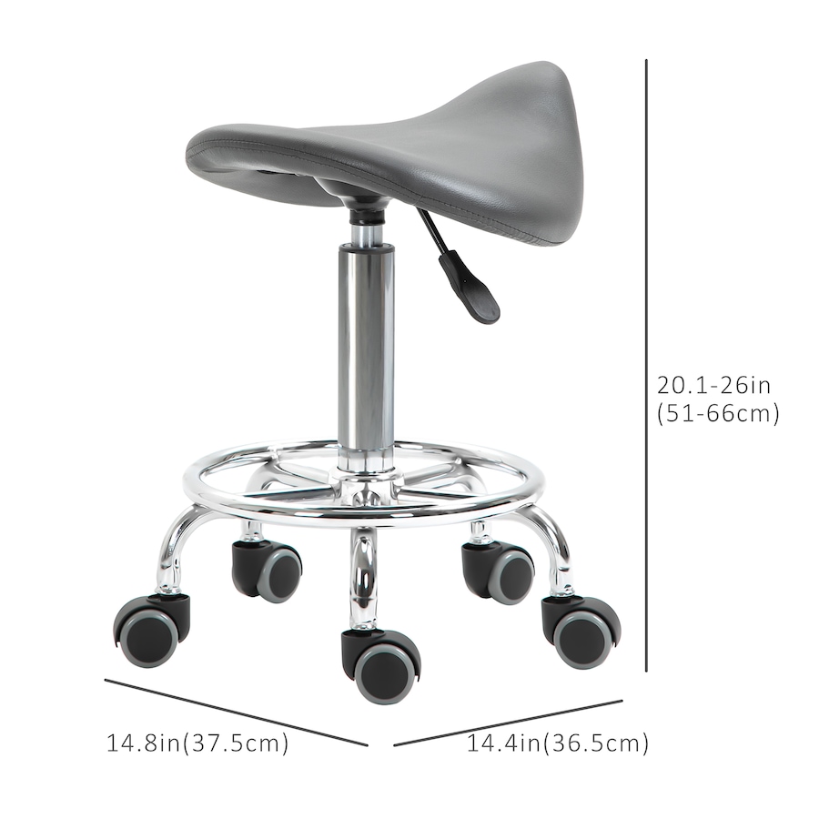Image 947316_ALTMORE18.jpg, Product 947-316 / Price $64.99, HOMCOM Saddle Stool Adjustable Rolling Salon Chair for Massage Spa from HOMCOM on TSC.ca's Home & Garden department