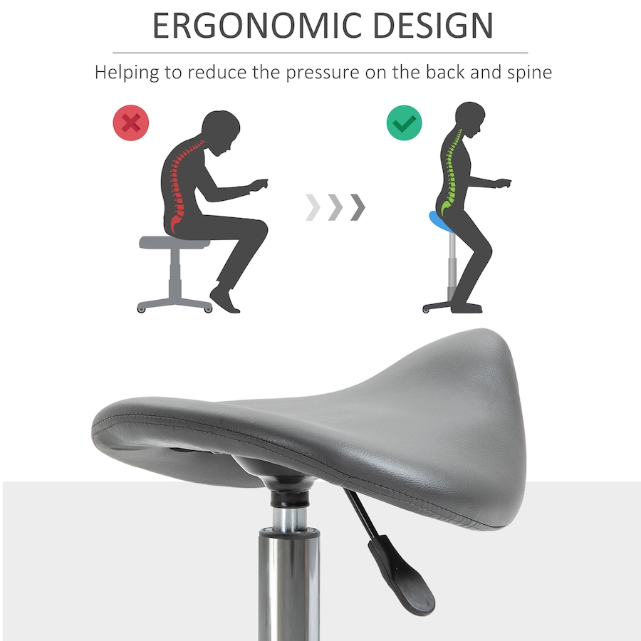 Image 947316_ALTMORE23.jpg, Product 947-316 / Price $64.99, HOMCOM Saddle Stool Adjustable Rolling Salon Chair for Massage Spa from HOMCOM on TSC.ca's Home & Garden department
