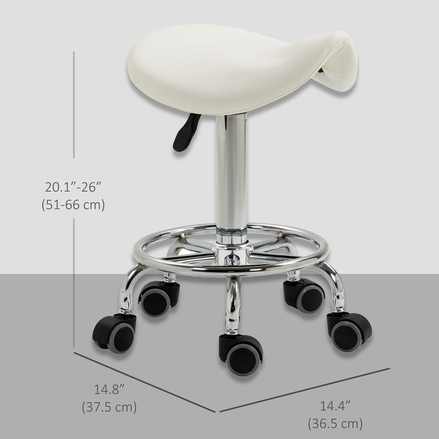 Image 947316_ALTMORE26.jpg, Product 947-316 / Price $64.99, HOMCOM Saddle Stool Adjustable Rolling Salon Chair for Massage Spa from HOMCOM on TSC.ca's Home & Garden department