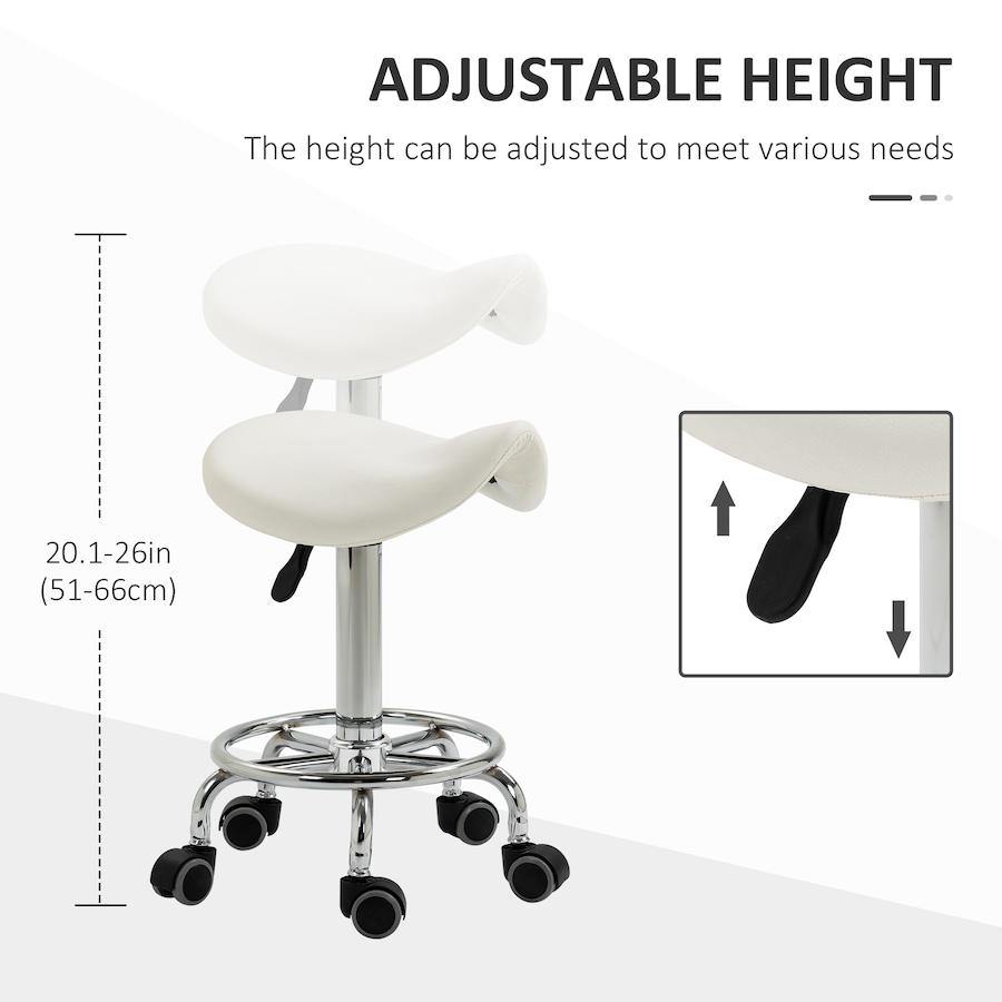 Image 947316_ALTMORE3.jpg, Product 947-316 / Price $64.99, HOMCOM Saddle Stool Adjustable Rolling Salon Chair for Massage Spa from HOMCOM on TSC.ca's Home & Garden department