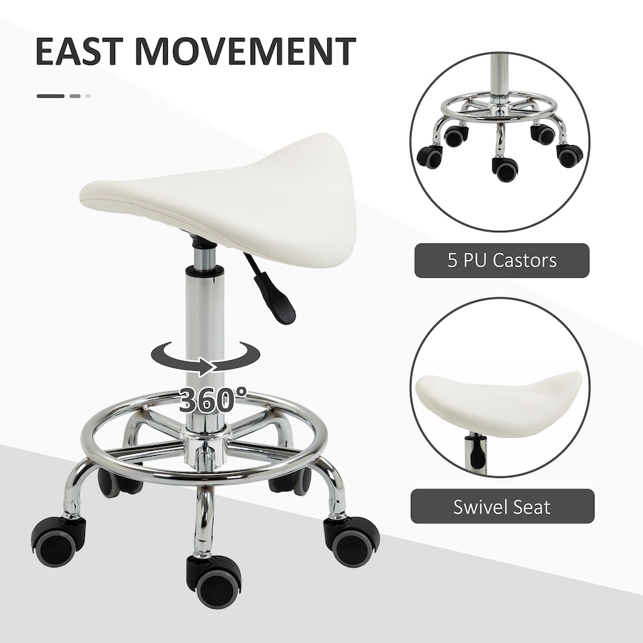 Image 947316_ALTMORE5.jpg, Product 947-316 / Price $64.99, HOMCOM Saddle Stool Adjustable Rolling Salon Chair for Massage Spa from HOMCOM on TSC.ca's Home & Garden department