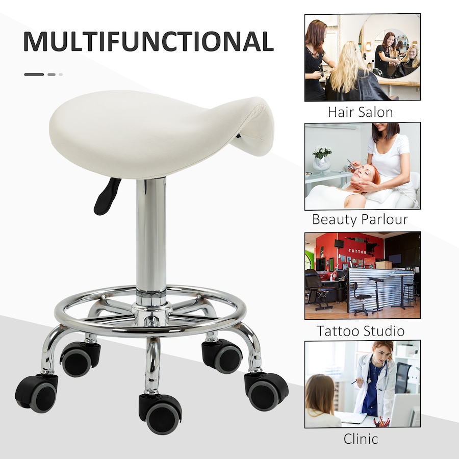 Image 947316_ALTMORE6.jpg, Product 947-316 / Price $64.99, HOMCOM Saddle Stool Adjustable Rolling Salon Chair for Massage Spa from HOMCOM on TSC.ca's Home & Garden department