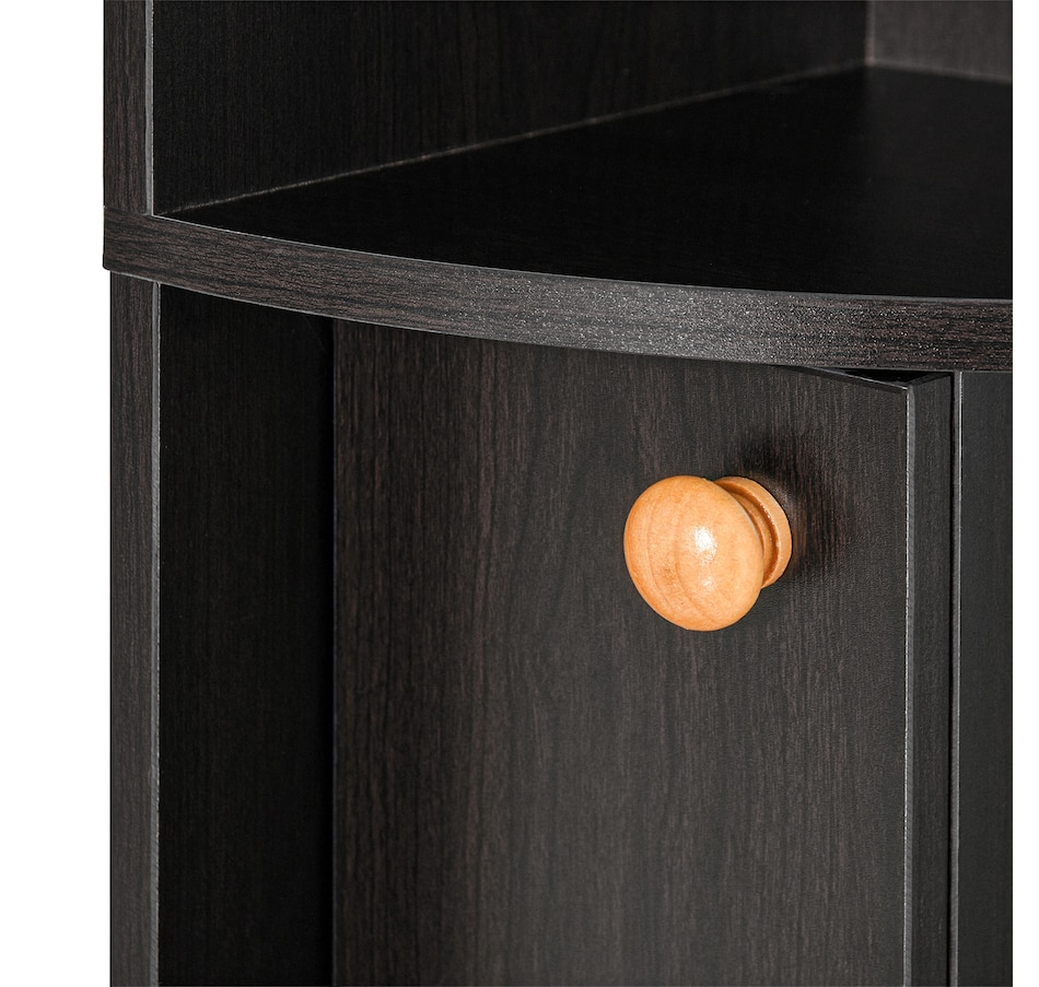 Image 947321_ALTMORE16.jpg, Product 947-321 / Price $96.99 - $104.99, HOMCOM 5-Tier Corner Bookcase, Bookshelf with Compartments Door Cabinet from HOMCOM on TSC.ca's department