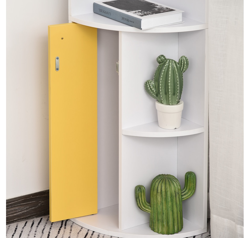Image 947321_ALTMORE5.jpg, Product 947-321 / Price $96.99 - $104.99, HOMCOM 5-Tier Corner Bookcase, Bookshelf with Compartments Door Cabinet from HOMCOM on TSC.ca's department