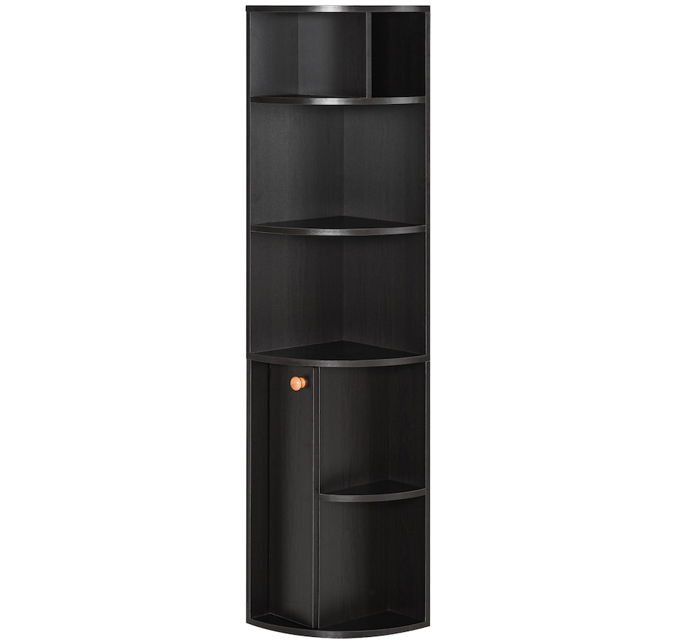 Image 947321_ST02.jpg, Product 947-321 / Price $96.99 - $104.99, HOMCOM 5-Tier Corner Bookcase, Bookshelf with Compartments Door Cabinet from HOMCOM on TSC.ca's department