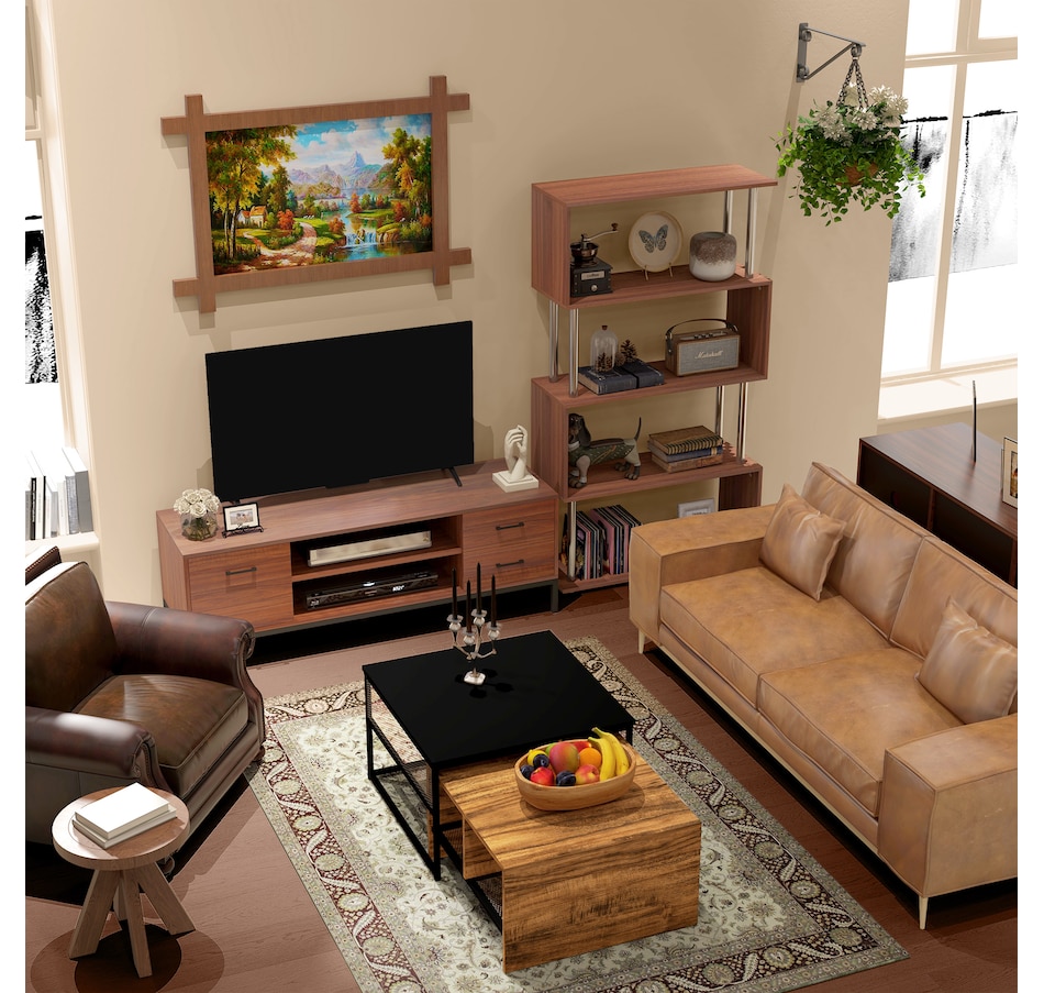 Image 947322_ALTMORE11.jpg, Product 947-322 / Price $97.99 - $106.99, HOMCOM 5-Tiers Bookcase Z-Shape Storage Bookshelf Display with Metal Frame from HOMCOM on TSC.ca's department