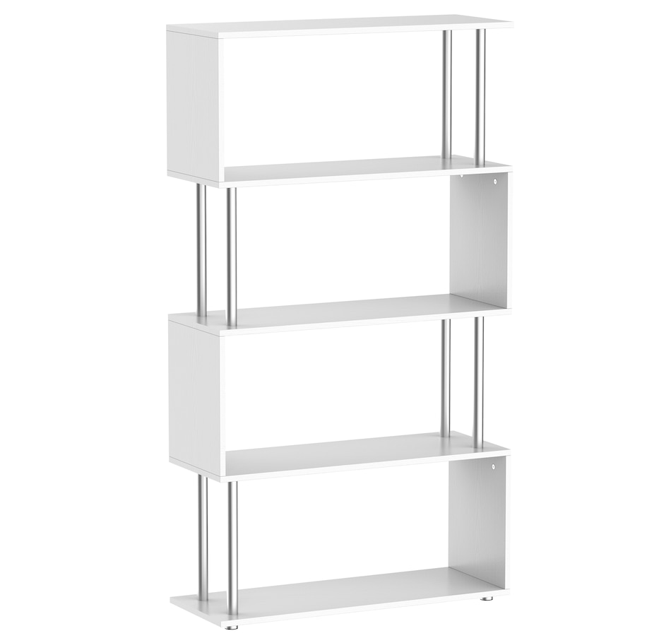 Image 947322_ST01.jpg, Product 947-322 / Price $97.99 - $106.99, HOMCOM 5-Tiers Bookcase Z-Shape Storage Bookshelf Display with Metal Frame from HOMCOM on TSC.ca's department