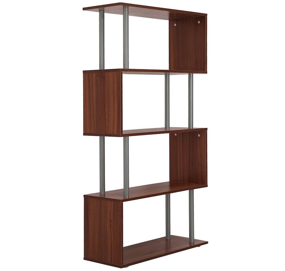 Image 947322_ST02.jpg, Product 947-322 / Price $97.99 - $106.99, HOMCOM 5-Tiers Bookcase Z-Shape Storage Bookshelf Display with Metal Frame from HOMCOM on TSC.ca's department