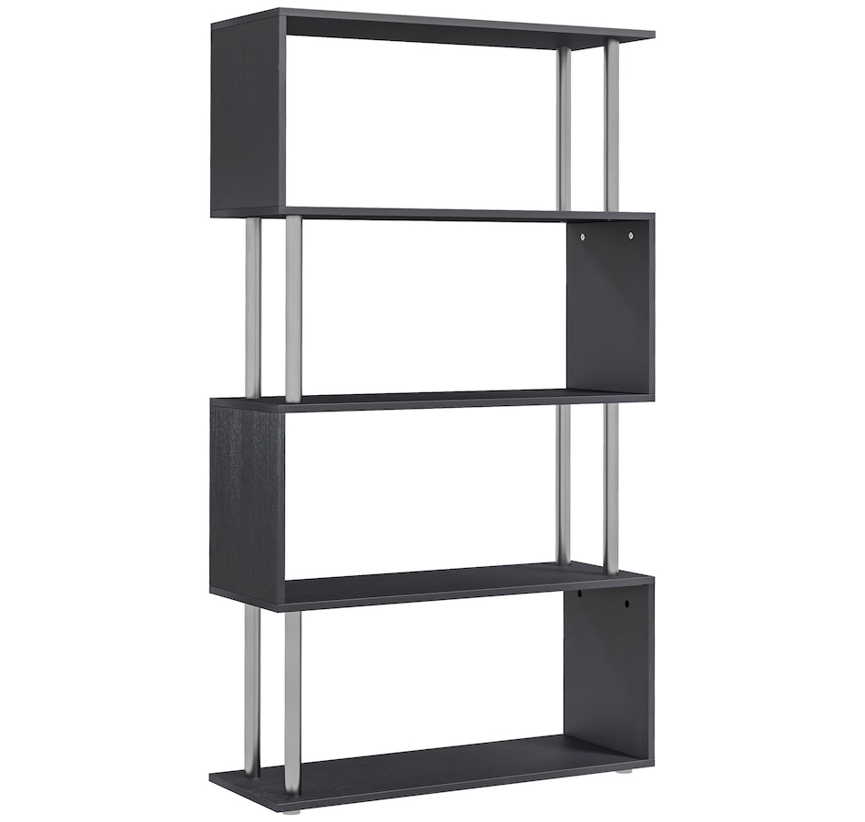 Image 947322_ST03.jpg, Product 947-322 / Price $97.99 - $106.99, HOMCOM 5-Tiers Bookcase Z-Shape Storage Bookshelf Display with Metal Frame from HOMCOM on TSC.ca's department