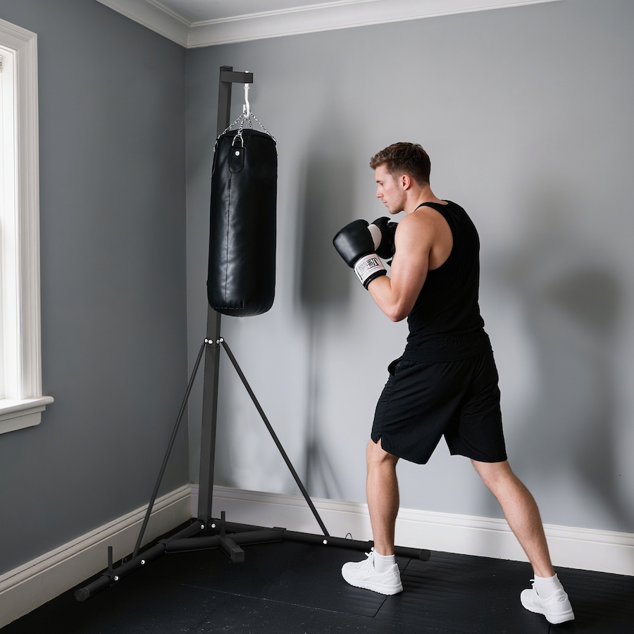 Image 947336_ALTMORE9.jpg, Product 947-336 / Price $154.99, Soozier Punch Bag Stand for Heavy Bag, Foldable and Height Adjustable from Soozier on TSC.ca's Health & Fitness department