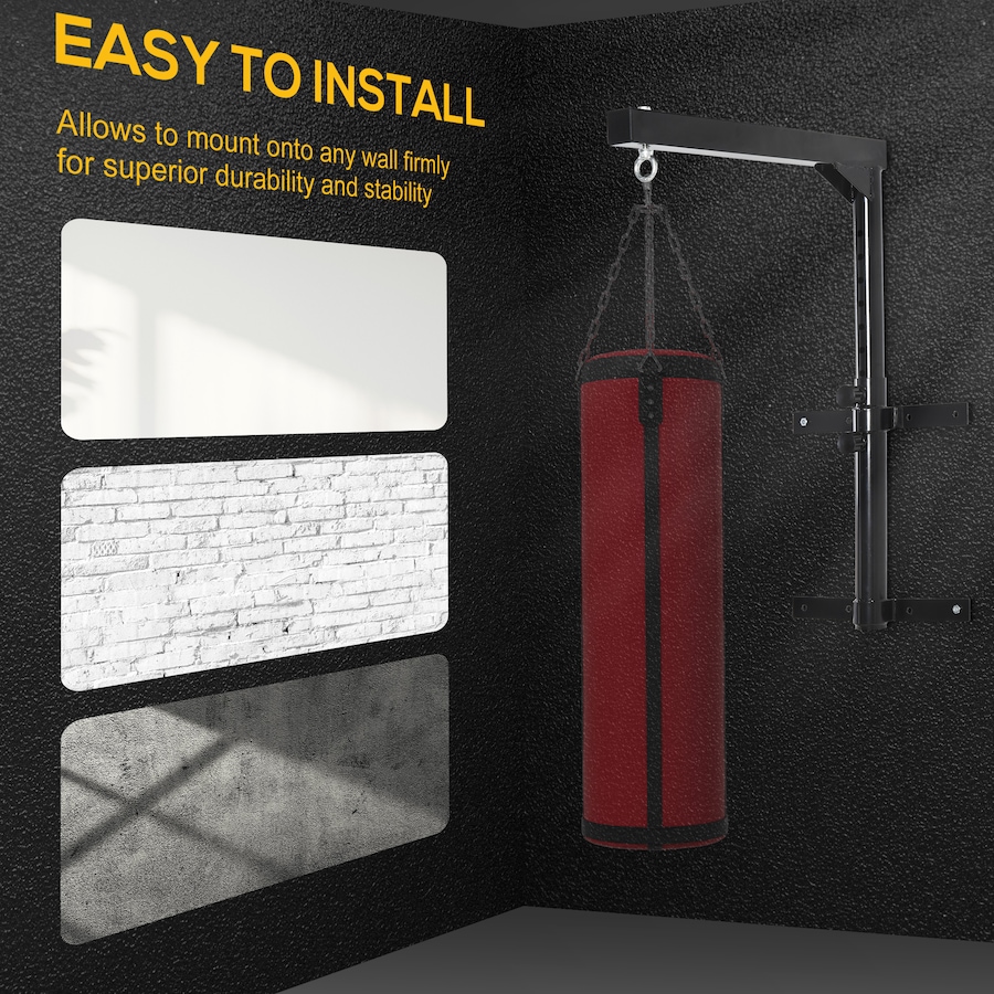 Image 947339_ALTMORE3.jpg, Product 947-339 / Price $44.99, Soozier Boxing Punch Bag Hanger Heavy Bag Bracket MMA Training Wall Mount 220lbs Black from Soozier on TSC.ca's Health & Fitness department