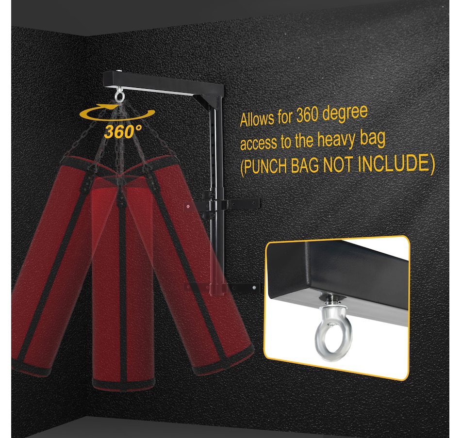 Image 947339_ALTMORE5.jpg, Product 947-339 / Price $48.99, Soozier Boxing Punch Bag Hanger Heavy Bag Bracket MMA Training Wall Mount 220lbs Black from Soozier on TSC.ca's Health & Fitness department