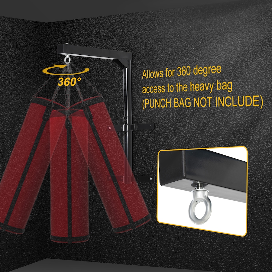 Image 947339_ALTMORE5.jpg, Product 947-339 / Price $44.99, Soozier Boxing Punch Bag Hanger Heavy Bag Bracket MMA Training Wall Mount 220lbs Black from Soozier on TSC.ca's Health & Fitness department