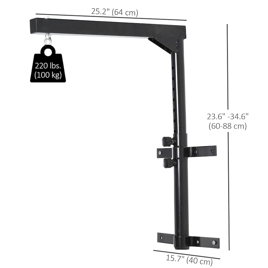 Image 947339_ALTMORE9.jpg, Product 947-339 / Price $44.99, Soozier Boxing Punch Bag Hanger Heavy Bag Bracket MMA Training Wall Mount 220lbs Black from Soozier on TSC.ca's Health & Fitness department
