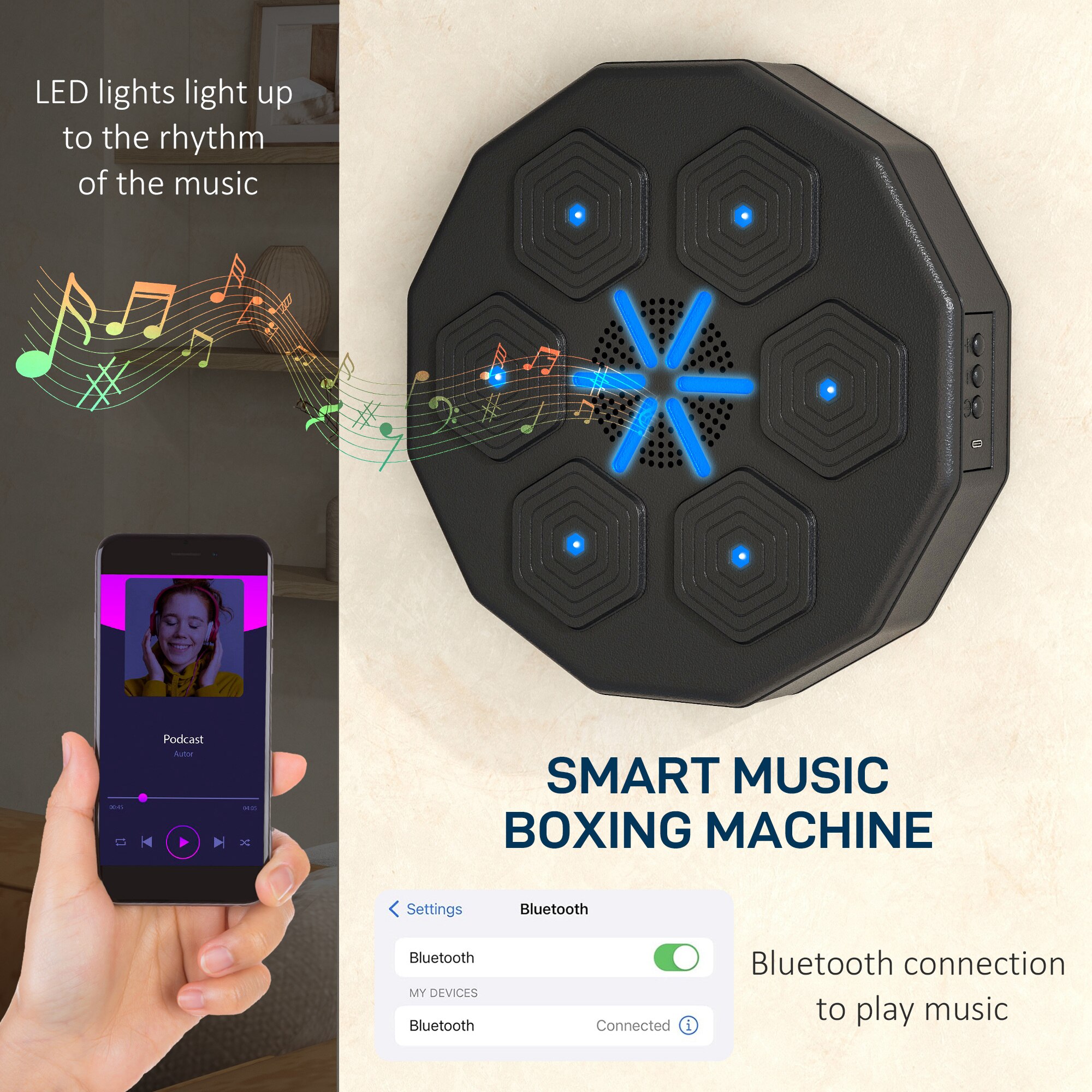 ボクシングマシン Amazon.co.jp: SEVSO スマートミュージックボクシングマシン15.7