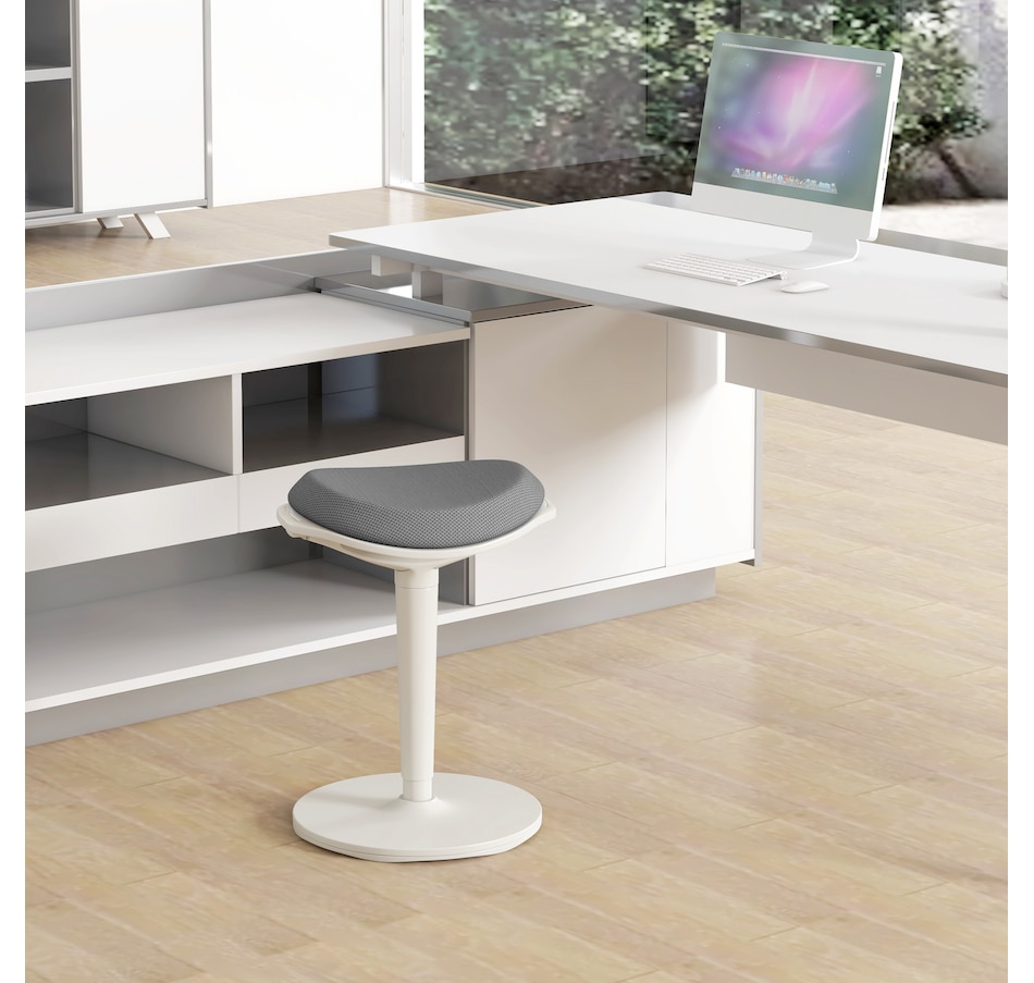 Image 947346_ALTMORE1.jpg, Product 947-346 / Price $99.99, HOMCOM Mesh Ergonomic Wobble Stool for Standing Desks, with Rocking, Grey from HOMCOM on TSC.ca's Home & Garden department